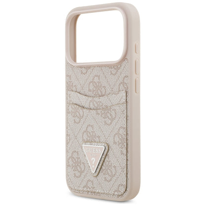 Case for Apple iPhone 17 Pro, Guess, 4G Double Card Triangle, Pink