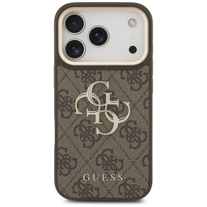 Case for Apple iPhone 17 Pro, Guess, Big 4G Classic Logo with Big Strap, Brown