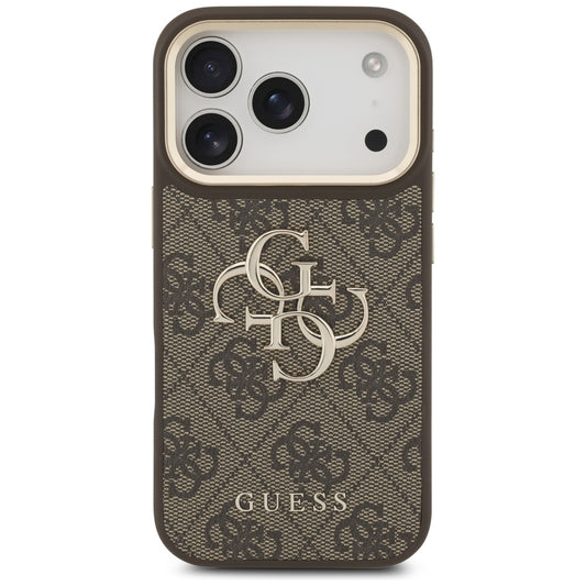 Case for Apple iPhone 17 Pro, Guess, Big 4G Classic Logo with Big Strap, Brown