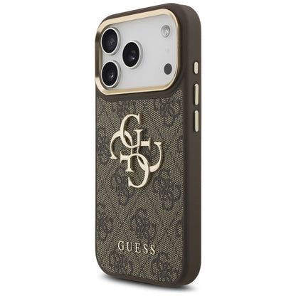 Case for Apple iPhone 17 Pro, Guess, Big 4G Classic Logo with Big Strap, Brown