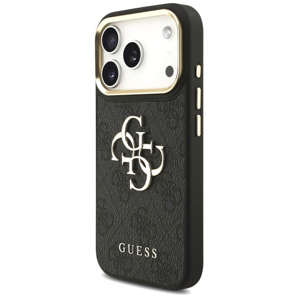 Case for Apple iPhone 17 Pro, Guess, Big 4G Classic Logo with Big Strap, Black