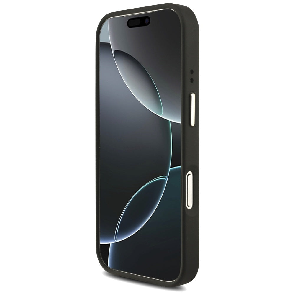 Case for Apple iPhone 17 Pro, Guess, Big 4G Classic Logo with Big Strap, Black