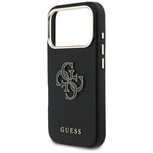 Etui na Apple iPhone 17 Pro, Guess, Resin Logo, Czarne