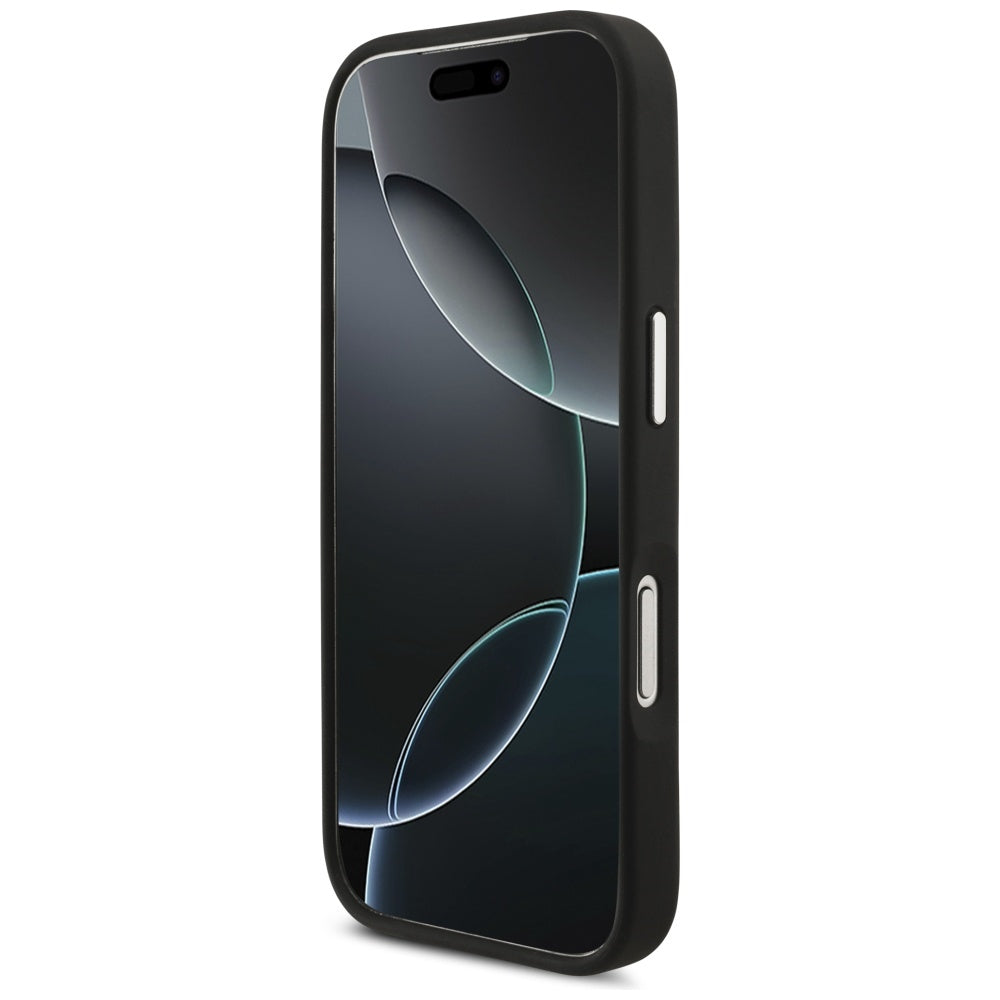 Case for Apple iPhone 17 Pro, Karl Lagerfeld, Grained Karl & Choupette's Heads Pins and Logo, Black