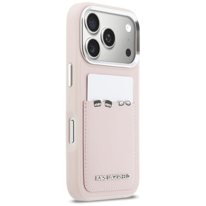 Etui na Apple iPhone 17 Pro, Karl Lagerfeld, Karl & Choupette Print with Pocket, Różowy