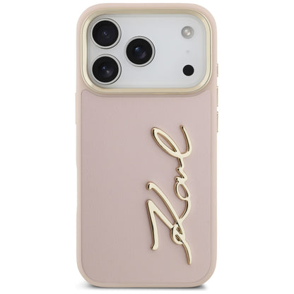 Case for Apple iPhone 17 Pro, Karl Lagerfeld, Script Logo, Pink