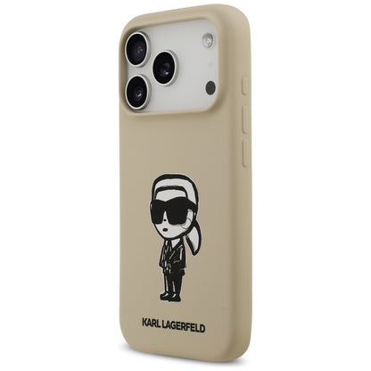Etui na Apple iPhone 17 Pro, Karl Lagerfeld, Sketch and Logo Karl, Brązowy