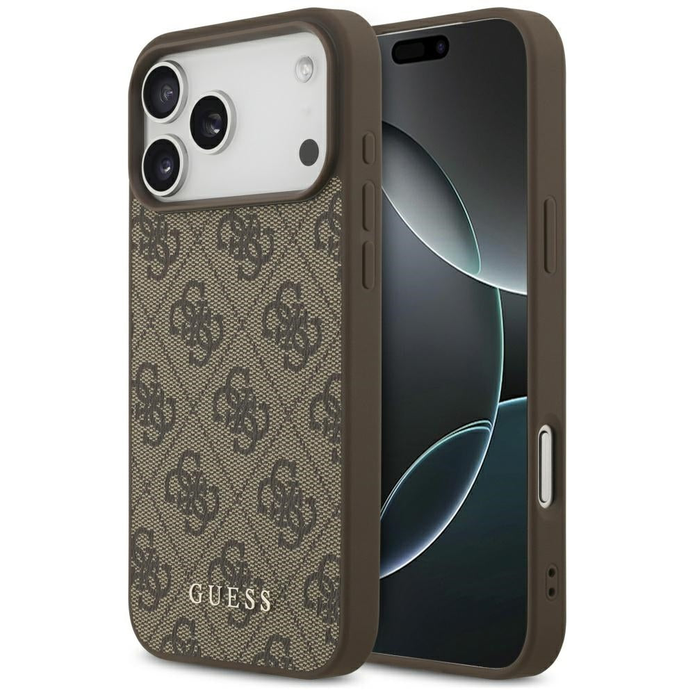 Etui na Apple iPhone 17 Pro Max, Guess, 4G Classic, Brązowy