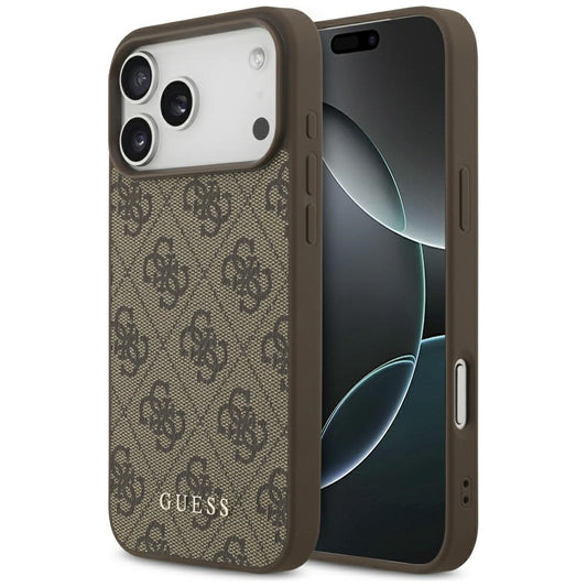 Etui na Apple iPhone 17 Pro Max, Guess, 4G Classic, Brązowy