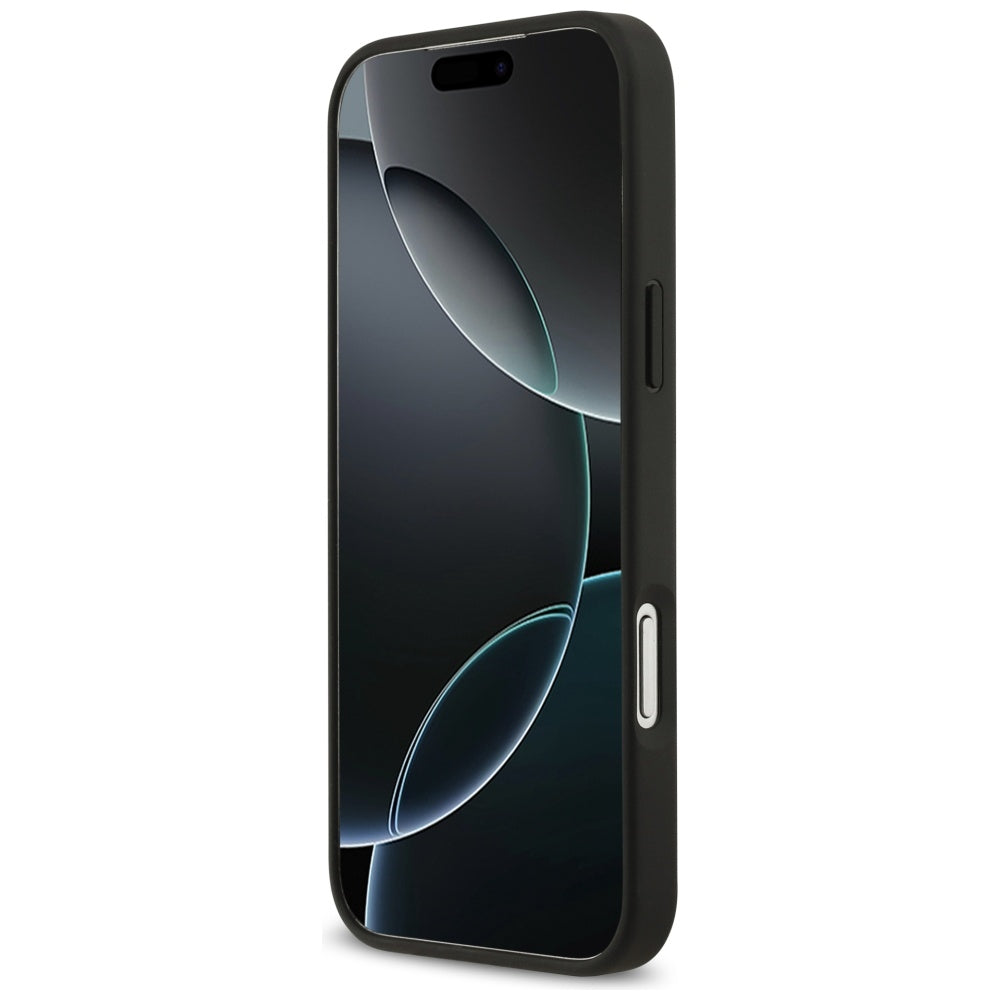 Case for Apple iPhone 17 Pro Max, Guess, 4G Double Card Triangle, Black
