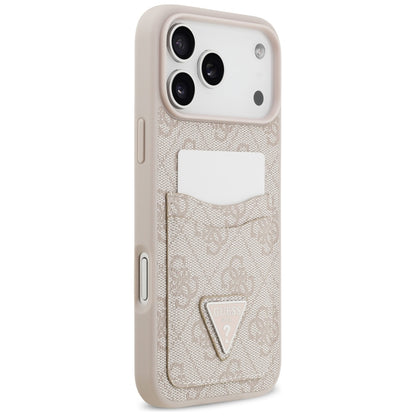 Case for Apple iPhone 17 Pro Max, Guess, 4G Double Card Triangle, Pink