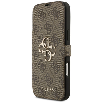 Case for Apple iPhone 17 Pro Max, Guess, 4G Metal Logo, Brown