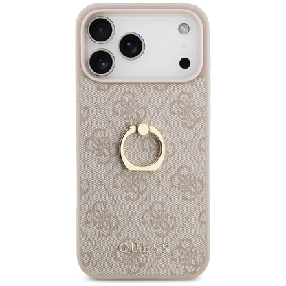Case for Apple iPhone 17 Pro Max, Guess, 4G Ring Stand, Brown