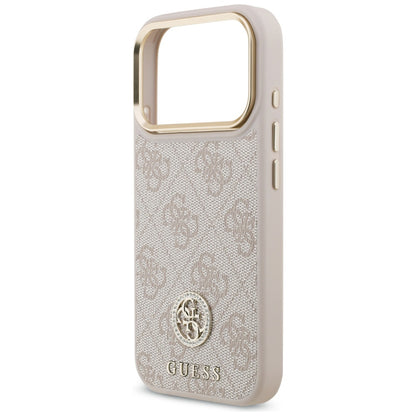 Case for Apple iPhone 17 Pro Max, Guess, 4G Strass Logo and Big Strap, Pink