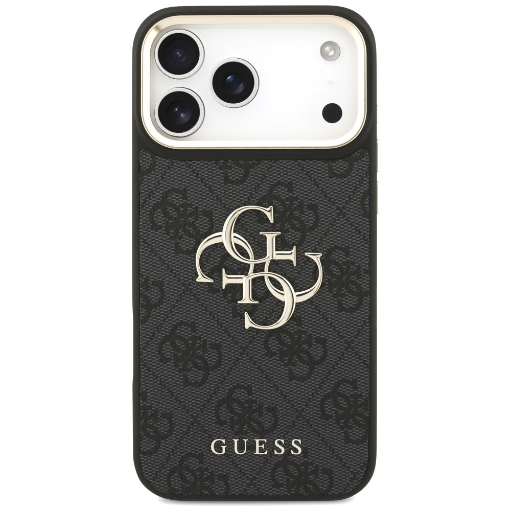 Case for Apple iPhone 17 Pro Max, Guess, Big 4G Classic Logo with Big Strap, Black
