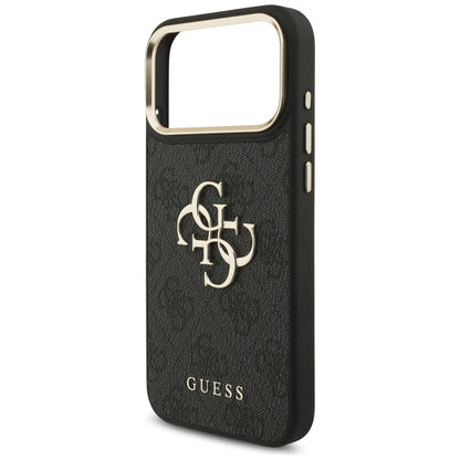 Case for Apple iPhone 17 Pro Max, Guess, Big 4G Classic Logo with Big Strap, Black