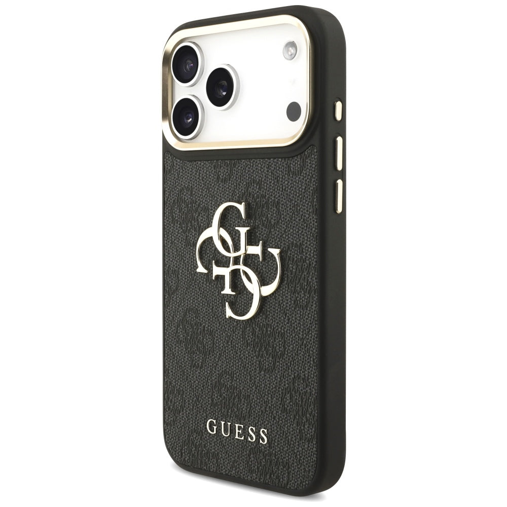 Case for Apple iPhone 17 Pro Max, Guess, Big 4G Classic Logo with Big Strap, Black