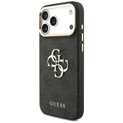 Case for Apple iPhone 17 Pro Max, Guess, Big 4G Classic Logo with Big Strap, Black