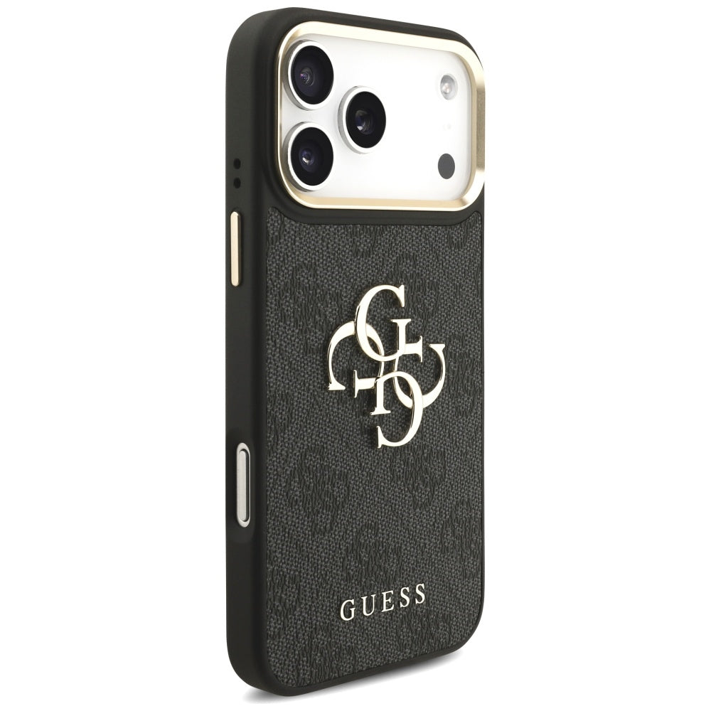 Case for Apple iPhone 17 Pro Max, Guess, Big 4G Classic Logo with Big Strap, Black