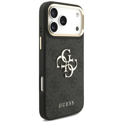 Case for Apple iPhone 17 Pro Max, Guess, Big 4G Classic Logo with Big Strap, Black
