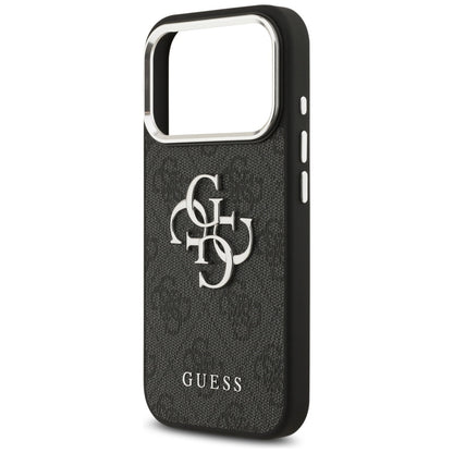 Case for Apple iPhone 17 Pro Max, Guess, Big 4G Logo Classic, Black Silver