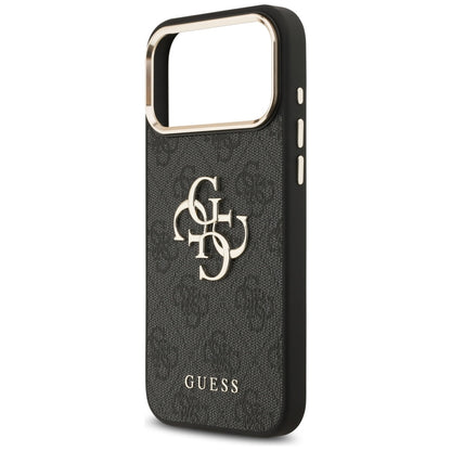 Case for Apple iPhone 17 Pro Max, Guess, Big 4G Logo Classic, Black Gold