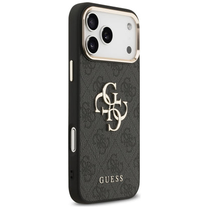 Case for Apple iPhone 17 Pro Max, Guess, Big 4G Logo Classic, Black Gold