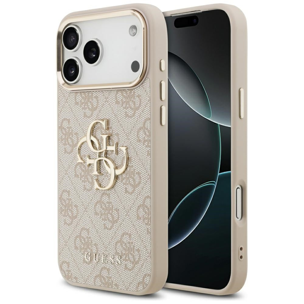 Case for Apple iPhone 17 Pro Max, Guess, Big 4G Logo Classic, Golden Pink