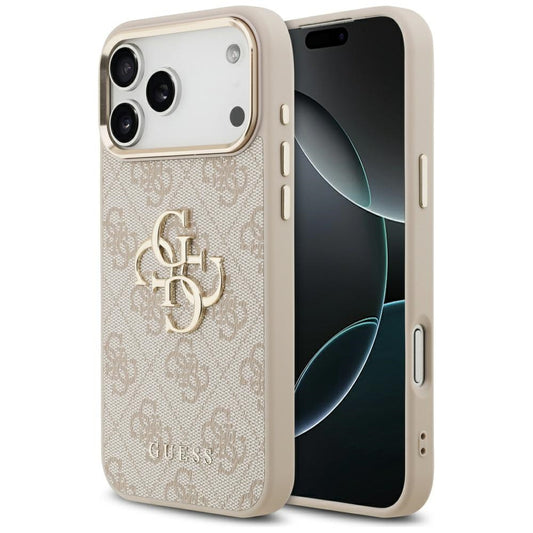 Case for Apple iPhone 17 Pro Max, Guess, Big 4G Logo Classic, Golden Pink