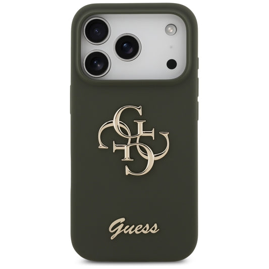 Case for Apple iPhone 17 Pro Max, Guess, Big 4G Script, Khaki
