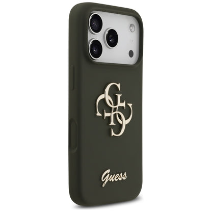 Case for Apple iPhone 17 Pro Max, Guess, Big 4G Script, Khaki