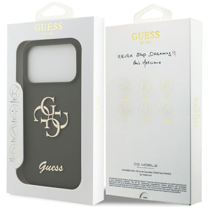 Case for Apple iPhone 17 Pro Max, Guess, Big 4G Script, Khaki