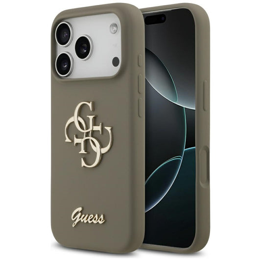 Case for Apple iPhone 17 Pro Max, Guess, Big 4G Script, Brown