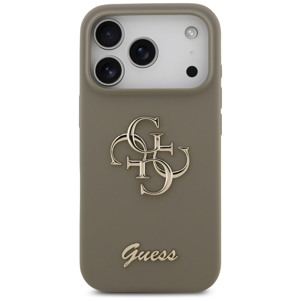 Case for Apple iPhone 17 Pro Max, Guess, Big 4G Script, Brown