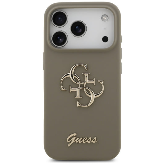 Case for Apple iPhone 17 Pro Max, Guess, Big 4G Script, Brown