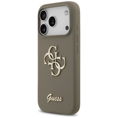 Case for Apple iPhone 17 Pro Max, Guess, Big 4G Script, Brown