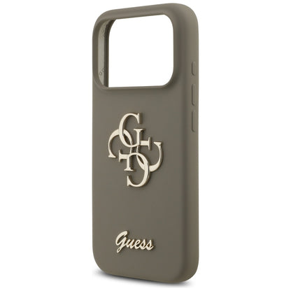 Case for Apple iPhone 17 Pro Max, Guess, Big 4G Script, Brown
