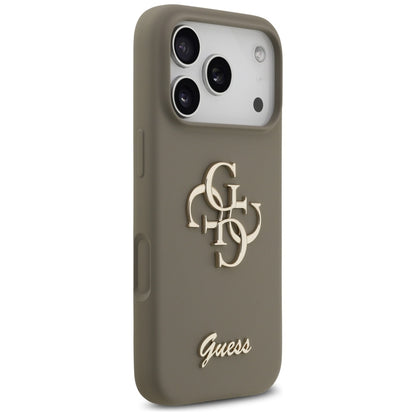 Case for Apple iPhone 17 Pro Max, Guess, Big 4G Script, Brown