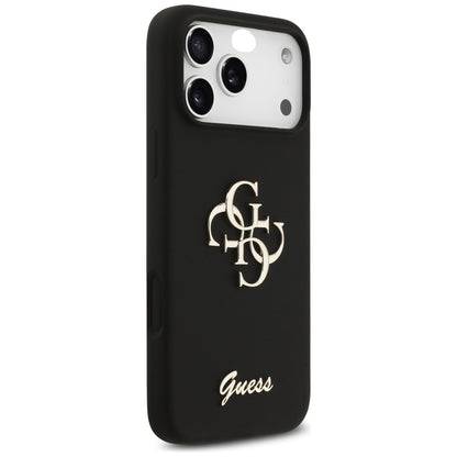 Etui na Apple iPhone 17 Pro Max, Guess, Big 4G Script, Czarne