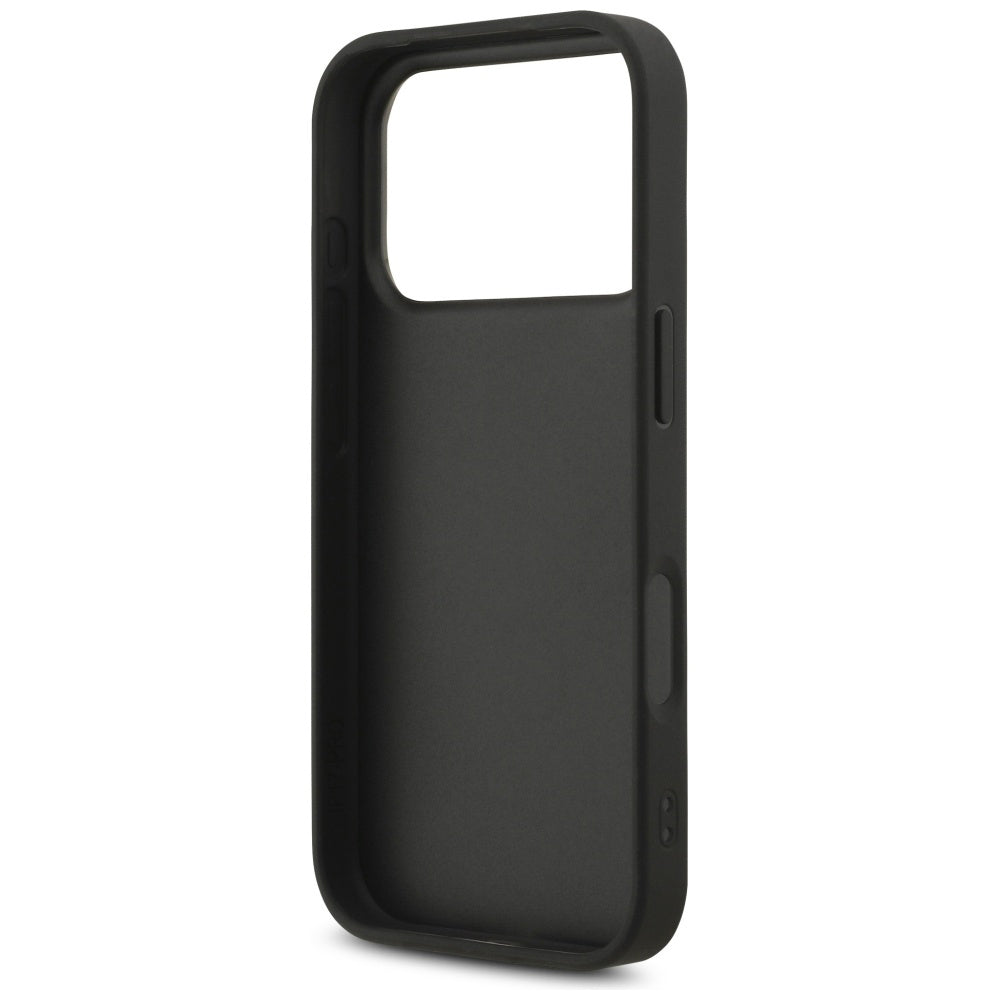 Case for Apple iPhone 17 Pro Max, Guess, Fixed Glitter Big 4G, Black
