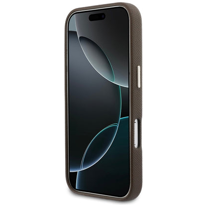 Etui na Apple iPhone 17 Pro Max, Guess, Resin Logo, Brązowy