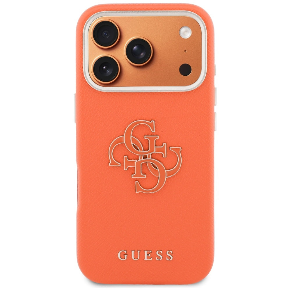 Etui na Apple iPhone 17 Pro Max, GUESS, Resin Logo, Pomarańczowe