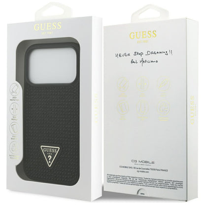Case for Apple iPhone 17 Pro Max, Guess, Rhinestone Triangle Logo, Black
