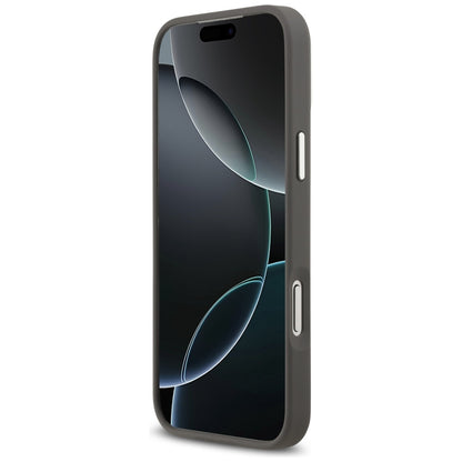 Case for Apple iPhone 17 Pro Max, Karl Lagerfeld, Grained Karl & Choupette's Heads Pins and Logo, Grey