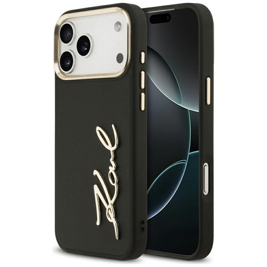 Case for Apple iPhone 17 Pro Max, Karl Lagerfeld, Script Logo, Black