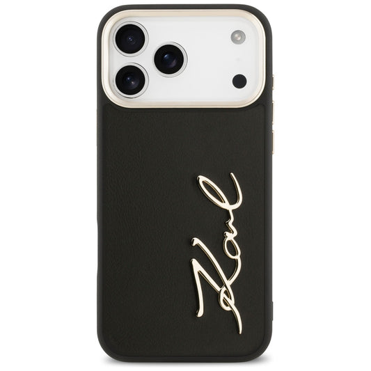 Case for Apple iPhone 17 Pro Max, Karl Lagerfeld, Script Logo, Black