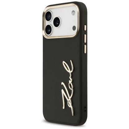Case for Apple iPhone 17 Pro Max, Karl Lagerfeld, Script Logo, Black