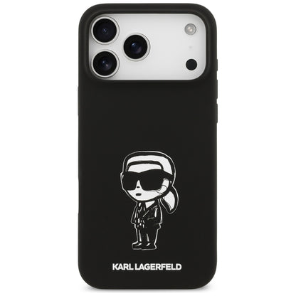 Etui na Apple iPhone 17 Pro Max, Karl Lagerfeld, Sketch and Logo Karl, Czarne