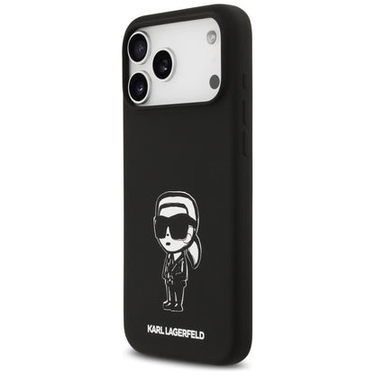 Etui na Apple iPhone 17 Pro Max, Karl Lagerfeld, Sketch and Logo Karl, Czarne