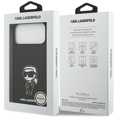 Etui na Apple iPhone 17 Pro Max, Karl Lagerfeld, Sketch and Logo Karl, Czarne